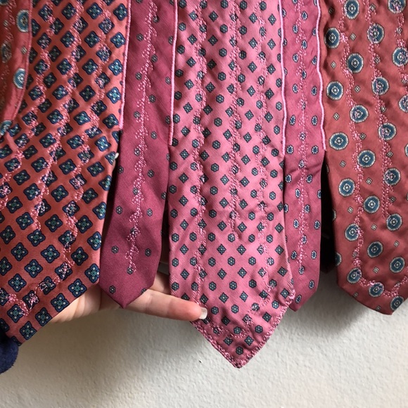 Handmade pink skirt made of ties. Collector’s Item - Picture 3 of 8